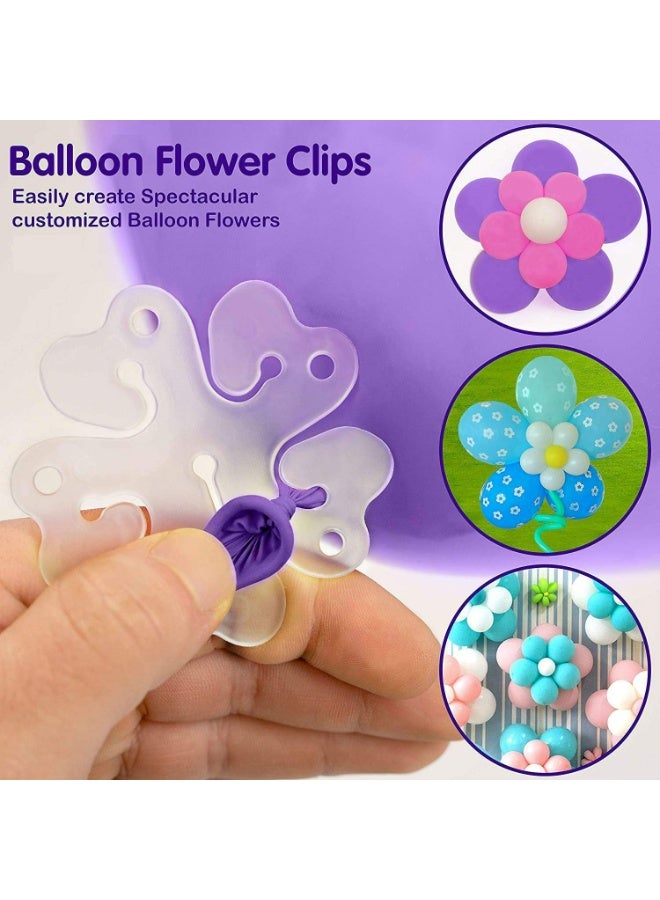 24 Pcs Reusable Portable Flower Shape Balloon Clips Holder for Wedding Event Decorations Birthday Party Supplies - Image 3